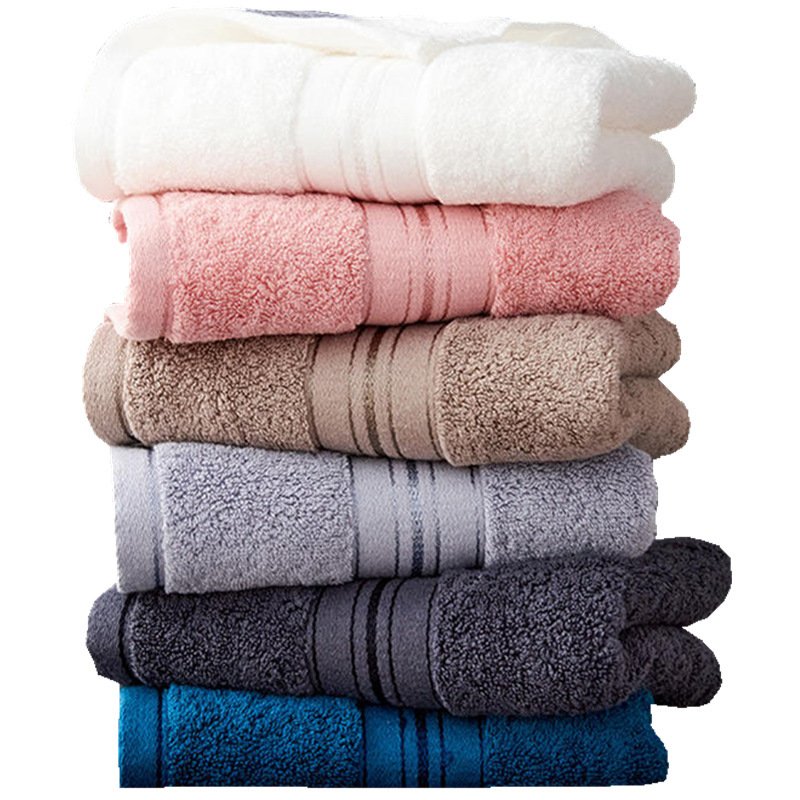 Pure Color Thick Cotton Bath Towel Set Towel Set Increased Pure Cotton Beach Towel Beauty Salon Bath Towel - Image 4