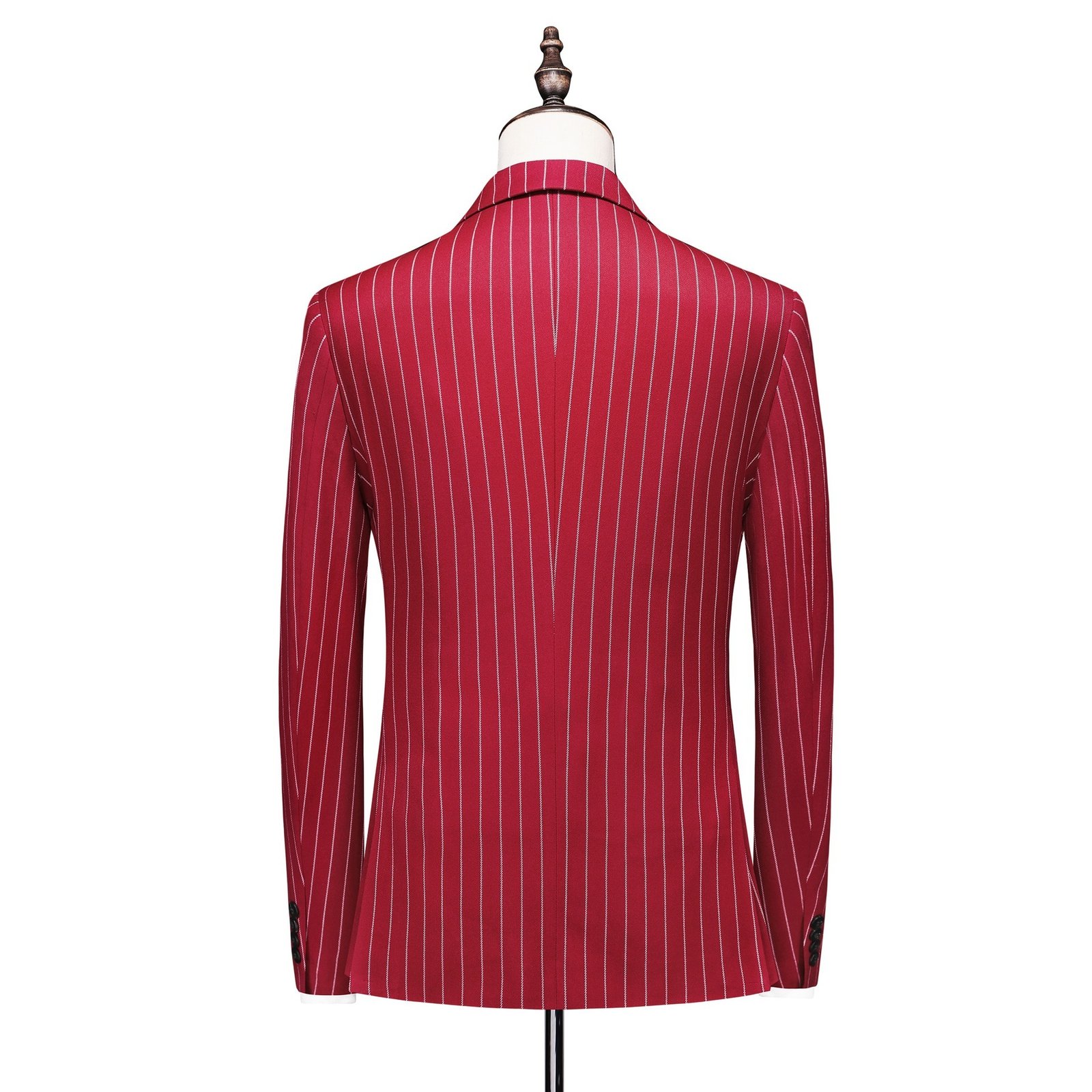 Men's Striped Suit Set Plus-size Three-piece Suit - Image 3