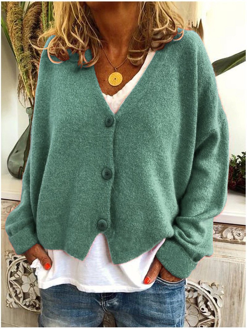 Women's Knit Cardigan Sweater Casual Long Sleeve Open Front Outerwear Top for Daily Wear - Image 10