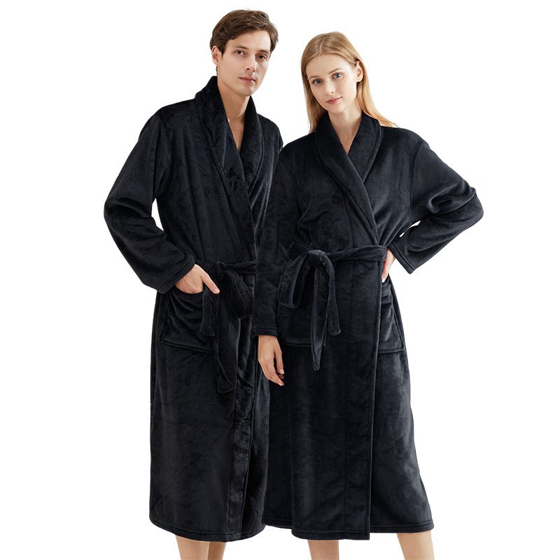 Couple's Flannel Bathrobe For Men - Image 3