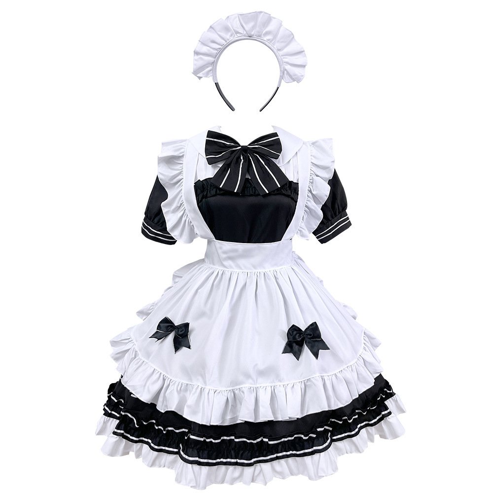 All-match Japanese Maid Black And White Dress Suit - Image 5