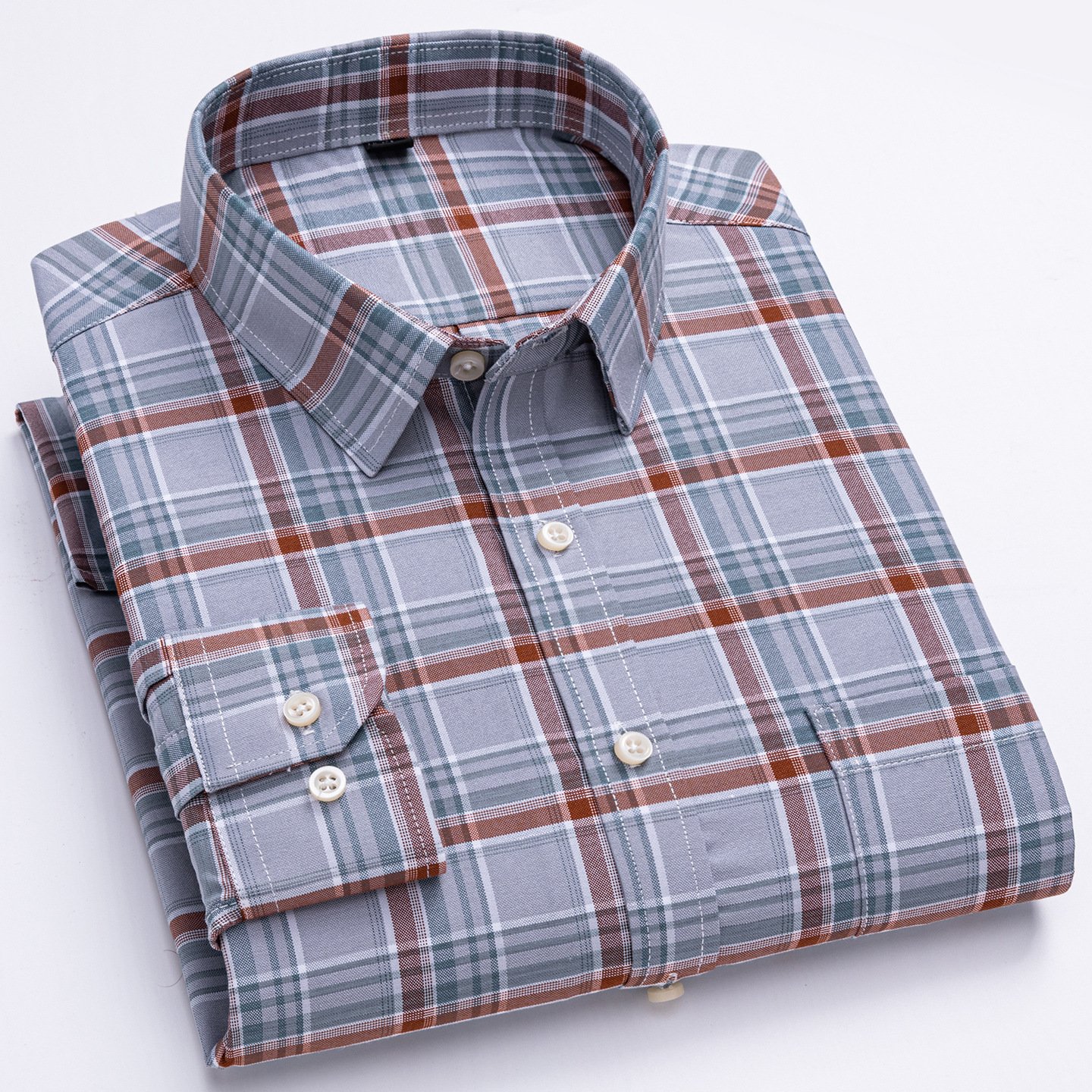 Fashionable New Plaid Oxford Mens Shirt
