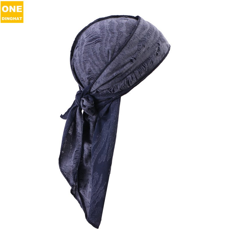 Retro Tattered Jeans Cotton Ribbon Pirate Hat - Image 7