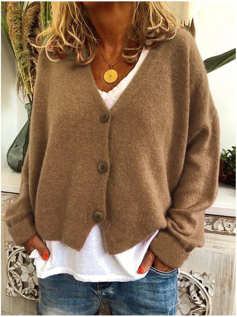 Women's Knit Cardigan Sweater Casual Long Sleeve Open Front Outerwear Top for Daily Wear - Image 2