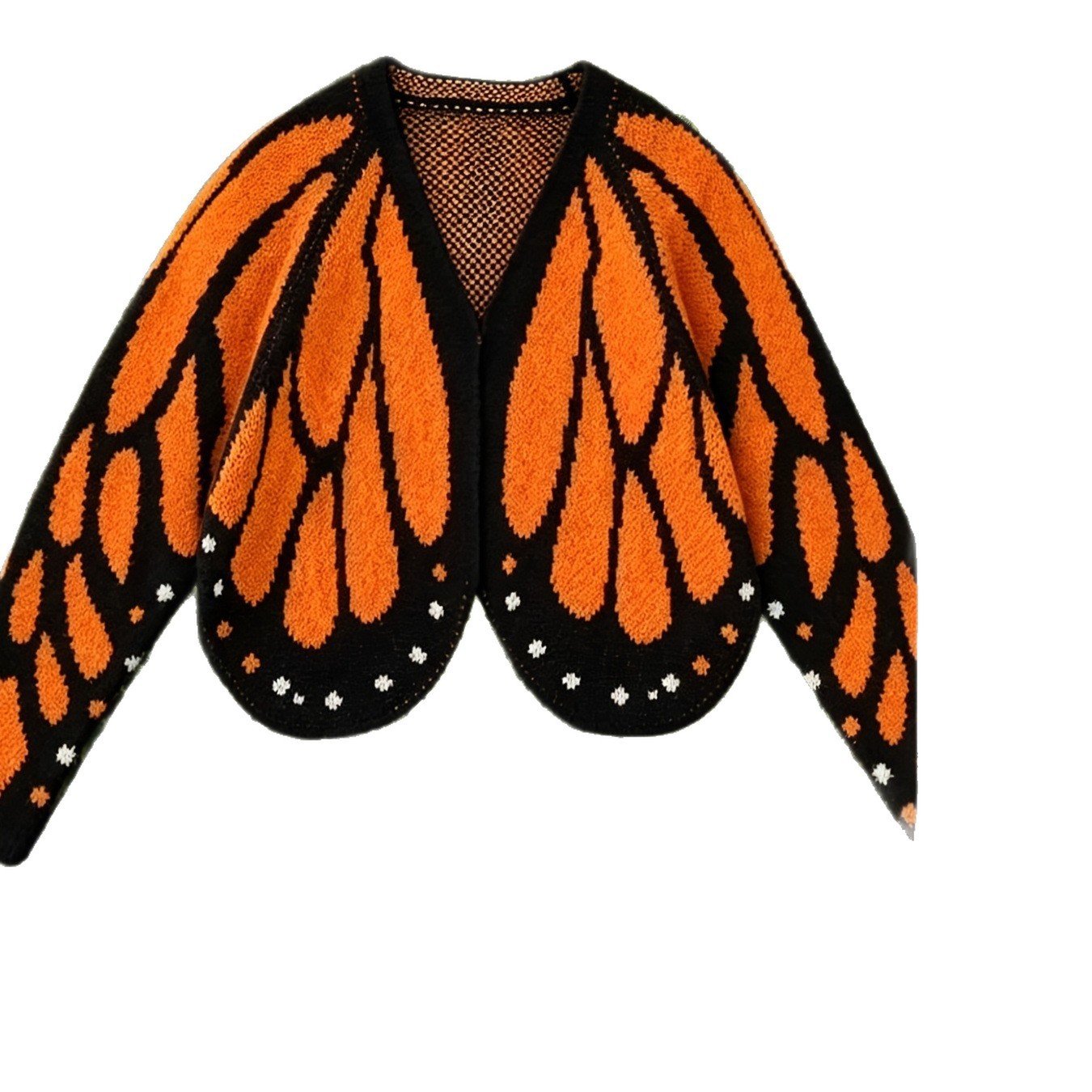 Women's Butterfly Knit Cardigan Sweater Autumn Winter Long Sleeve Open Front Knitted Outerwear Clothing - Image 9
