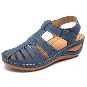 Women Bunion Friendly Wedge Sandals Soft Sole Beach Casual Flats