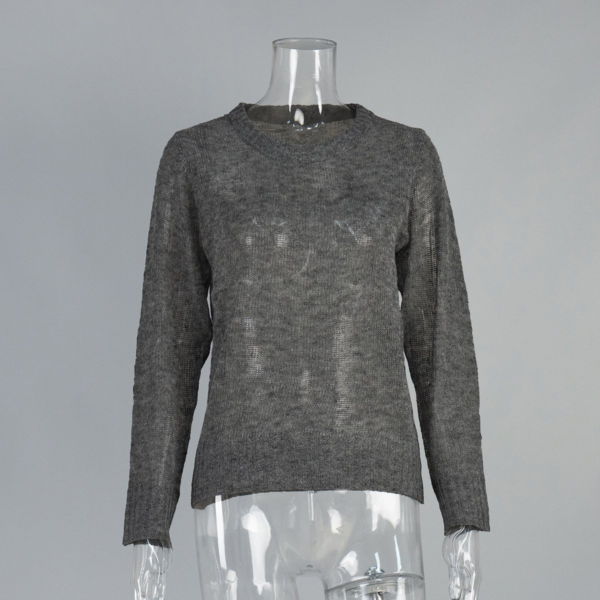 Women's Sheer Knit Bottoming Sweater - Image 7