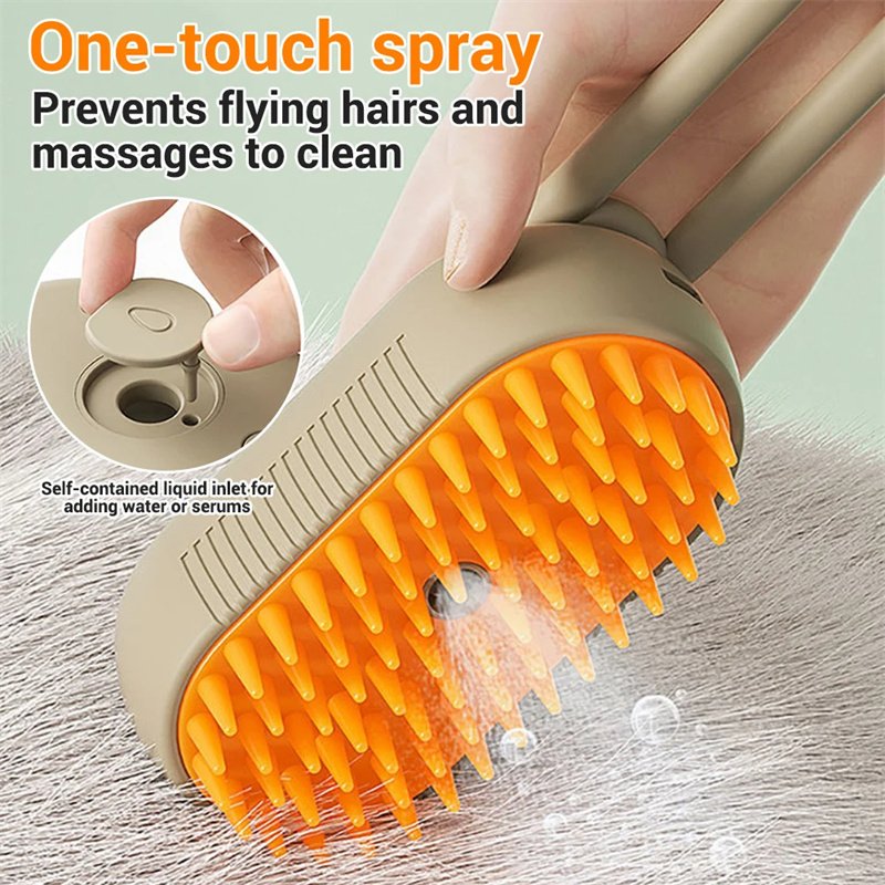 Cat Steam Brush Steamy Dog Brush 3 In 1 Electric Spray Cat Hair Brushes For Massage Pet Grooming Comb Hair Removal Combs Pet Products - Image 5