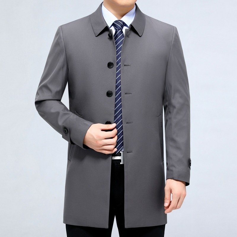 Business-casual Mens Buttoned All-match Jacket