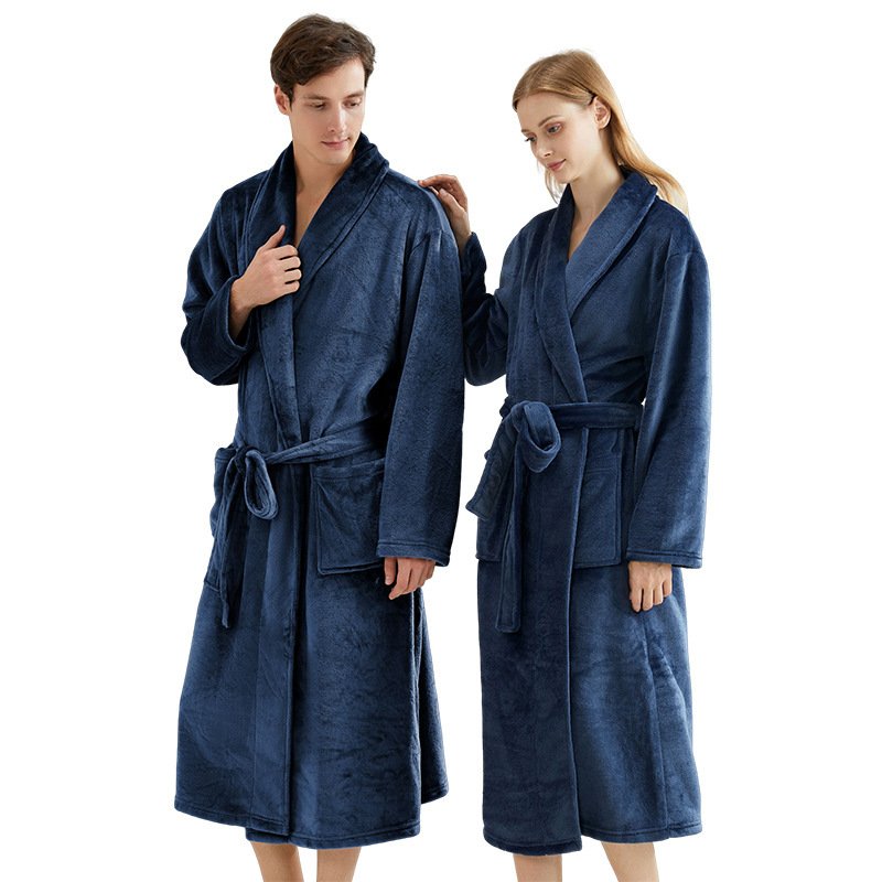 Couple's Flannel Bathrobe For Men - Image 4