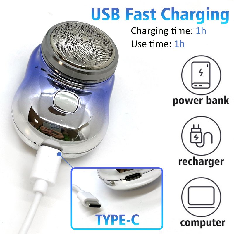 Mini Portable Face Cordless Shavers Rechargeable USB Electric Shaver Wet & Dry Painless Small Size Machine Shaving For Men - Image 5