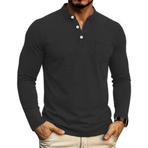 European And American Men's Vintage Washed Long-sleeve