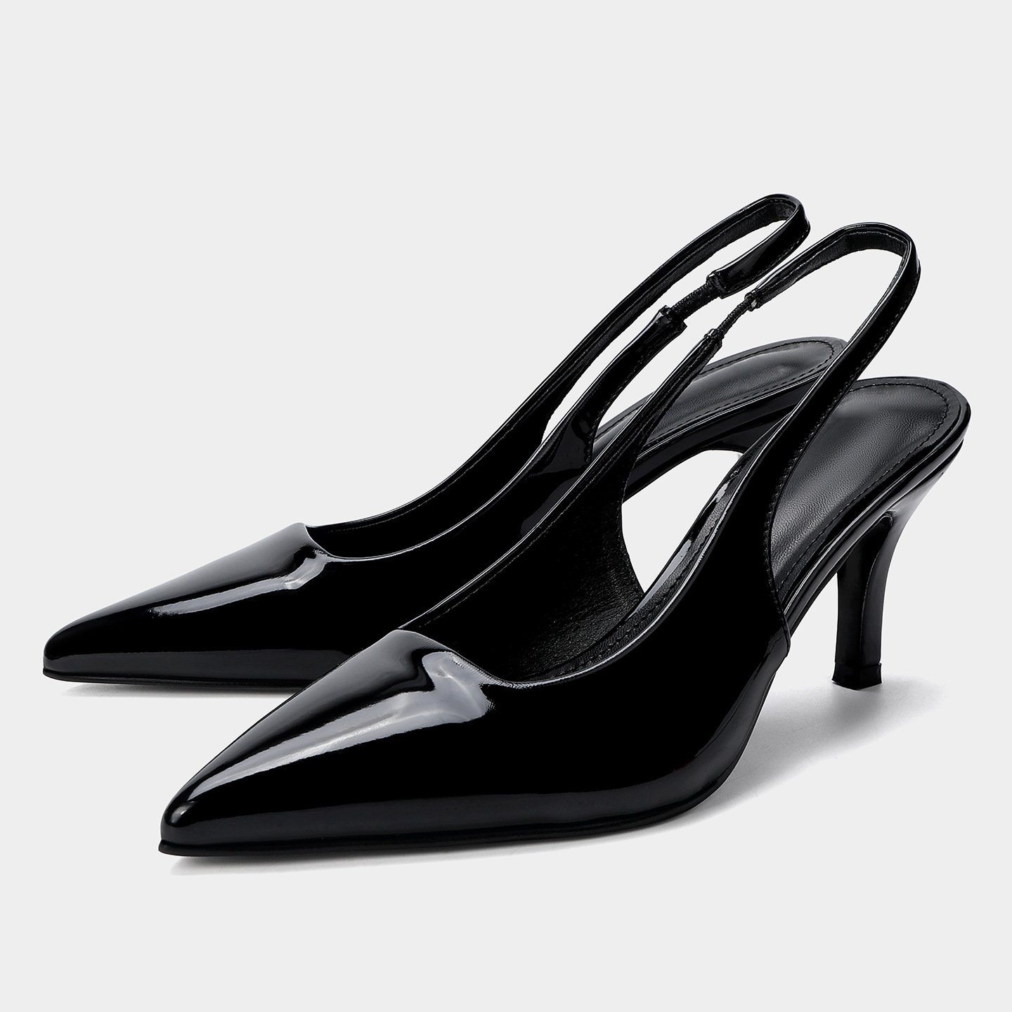 French Style Pointed Toe Mules Women Slingback High Heels - Elegant Stiletto Pumps For Autumn Office Wear