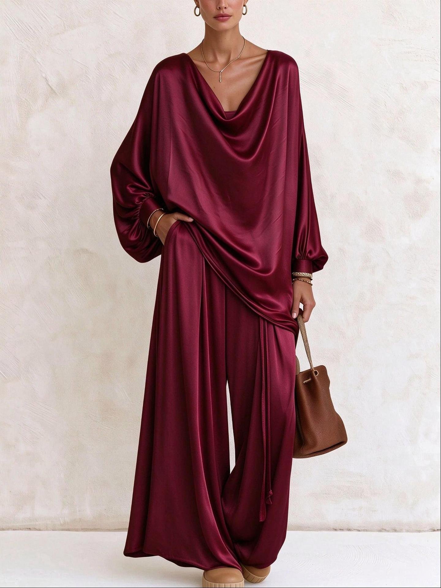 Women's Wide-leg Pants Two-piece Suit Fashion Leisure Suit - Image 8