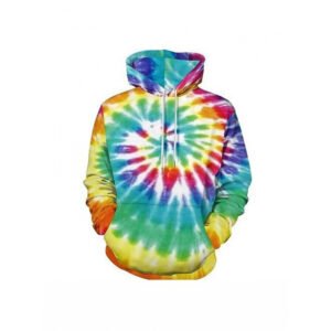 Tie-Dye Geometric Print Hoodie