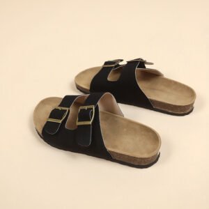 Women's Fashion Personality Slippers Boken Slippers For Women Thick-Soled Shoes Double-Button Outer Wear Cross-Border Sandals