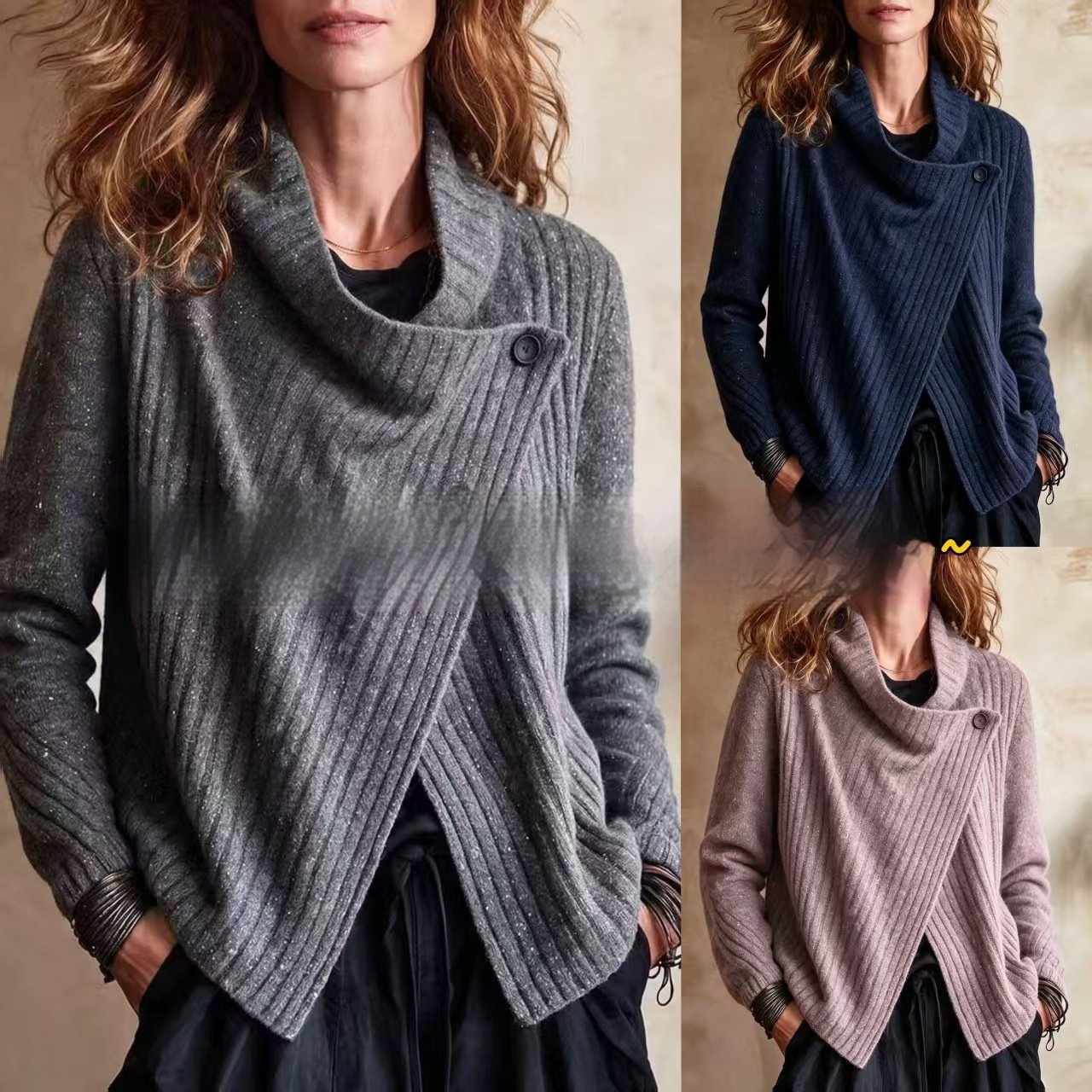Women's Solid-Color Long-Sleeve Knit Top For Autumn And Winter - Image 2