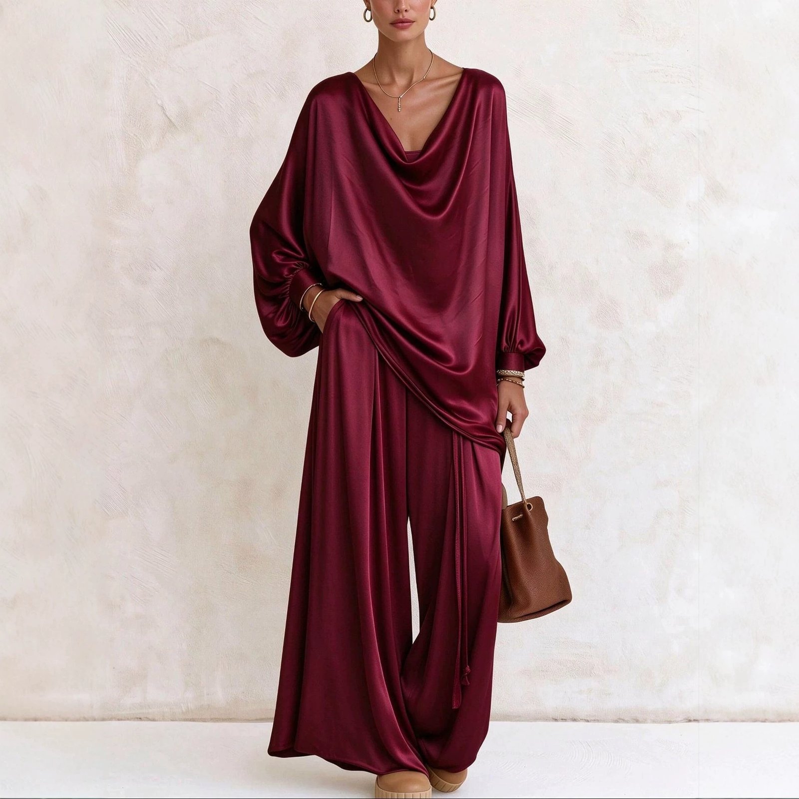 Women's Wide-leg Pants Two-piece Suit Fashion Leisure Suit - Image 4