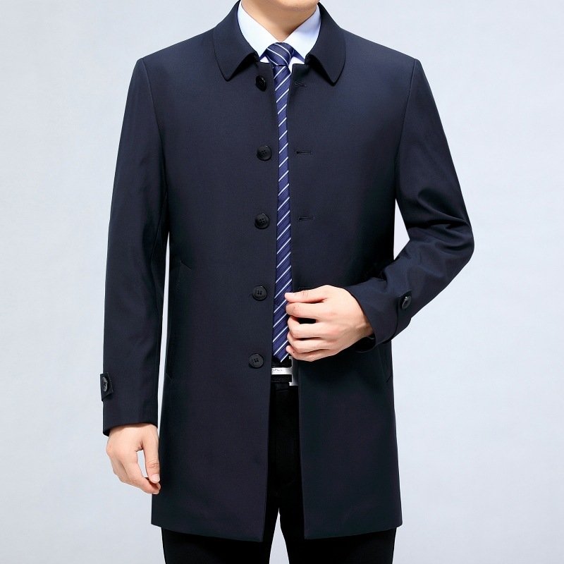 Business-casual Mens Buttoned All-match Jacket - Image 4