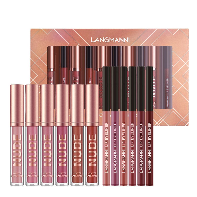 Lip Liner And Lipstick Makeup 12 Pcs Set 6 Matte Lipstick 6 Lip Liner Pens Waterproof Long Lasting Matte Lipstick Beauty Cosmetics Makeup Gift For Girls Lipstick Set - Image 5