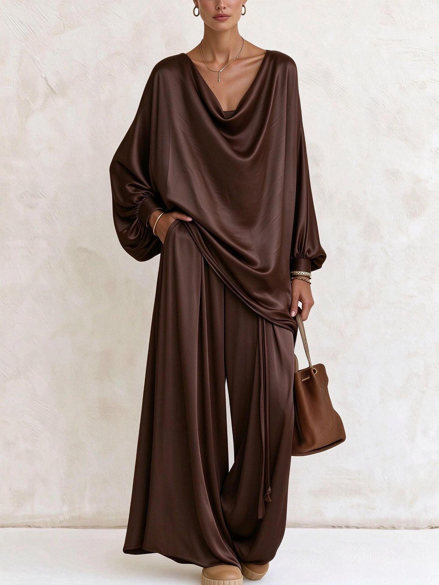 Women's Wide-leg Pants Two-piece Suit Fashion Leisure Suit - Image 10
