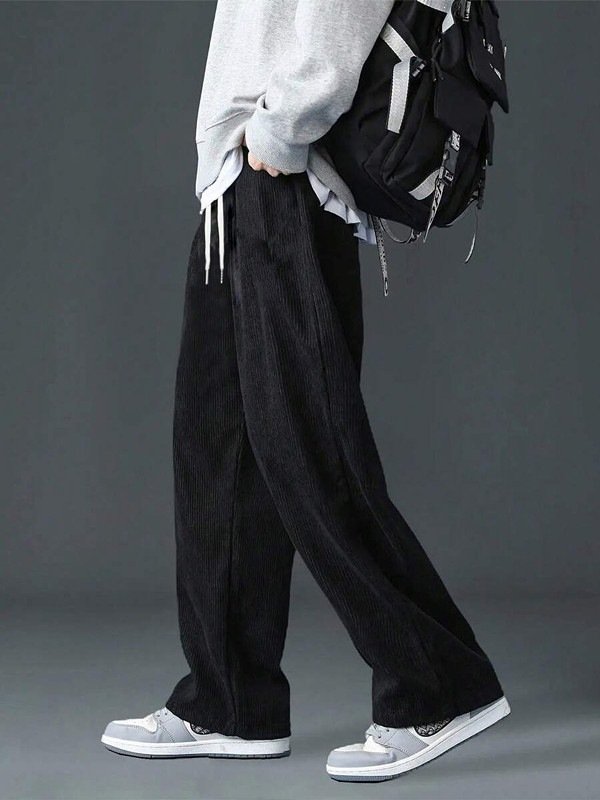 Men's Corduroy Straight-Leg Sweatpants Casual Wide-Leg Pants - Image 6