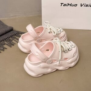 Women's Original Niche Design Clogs, New Summer Outdoor Wear Platform Height Increase Two Way Wear Closed Toe Slide Sandals