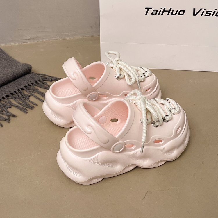 Women's Original Niche Design Clogs, New Summer Outdoor Wear Platform Height Increase Two Way Wear Closed Toe Slide Sandals