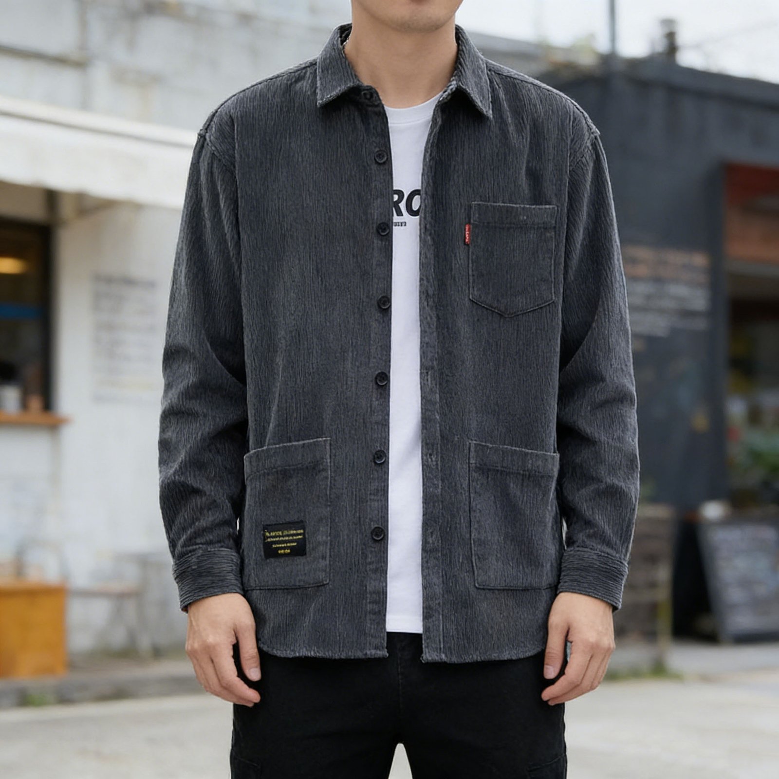 Men's Corduroy Shirt For Fall And Winter - Image 3