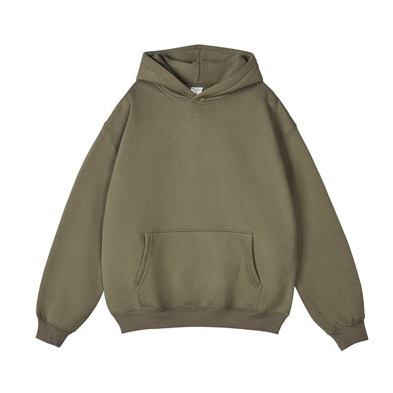 Hooded Sweater Men's Solid Color Loose Thick - Image 5