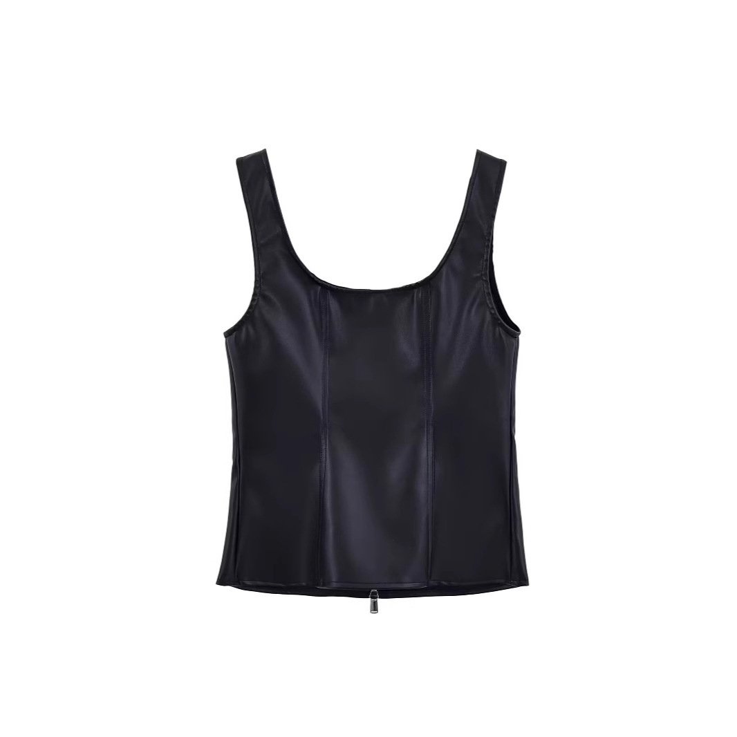 Women's New Zipper Ornament Top
