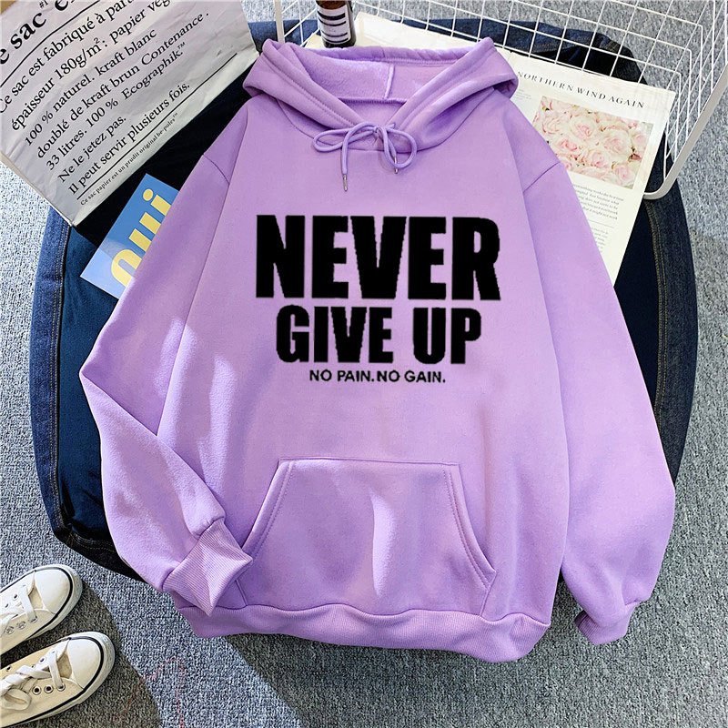 Winter Hooded Sweater Women's Letter Printing
