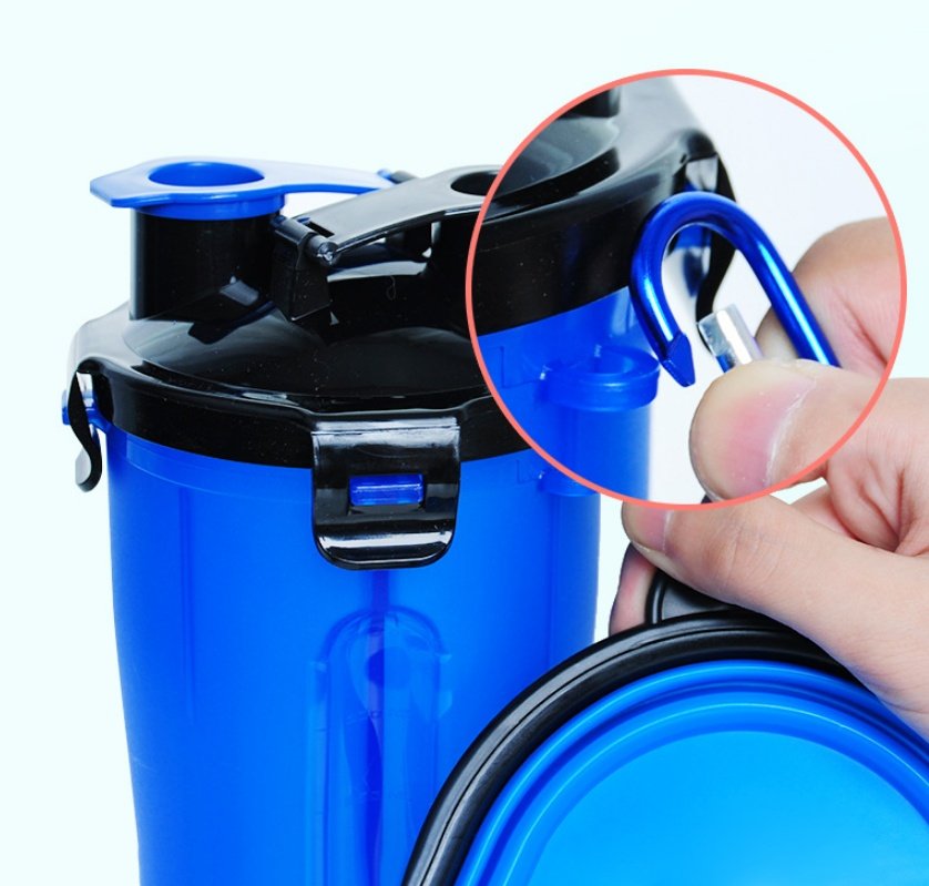 2 In 1Pet Water Bottle Dispenser Travel Portable Dog Cat Drinking Silicone Bowl - Image 3