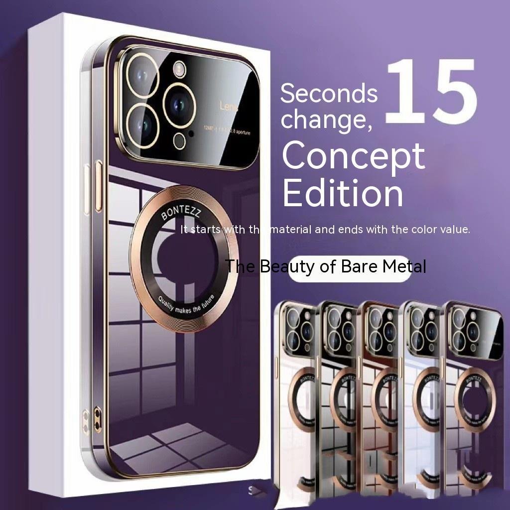 Apple 14 Phone Case Seconds To 15 Large Windows Baked Porcelain Without Logo Magnetic Suction Simple High - Image 8