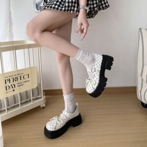 Women's Niche Design Mary Jane Shoes Height Increasing Versatile New Style Summer Autumn Academy Style Jk Leather Shoes For Dresses Single Shoes