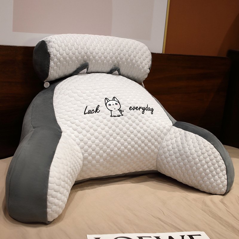 Sofa Fluffy Cushion Luncheon Pillow Triangle Reading Cushion Bedside Soft Large Backrest Lumbar Cushion Office Chair Cushion - Image 4