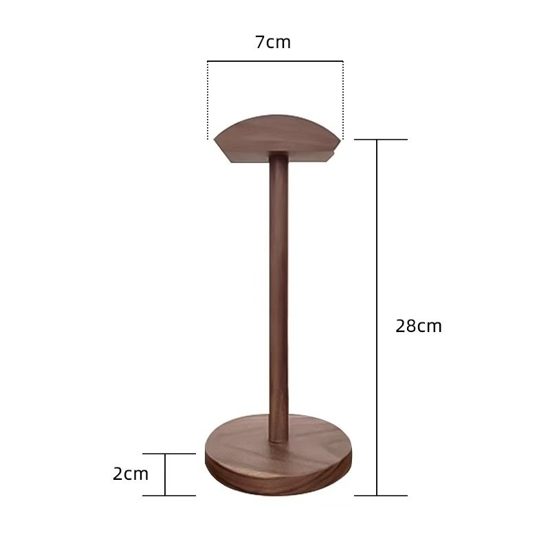 Wholesale Wooden Headset Stand Desktop Earphone Display and Storage Rack for Gaming Hotel Headset Holder - Image 2