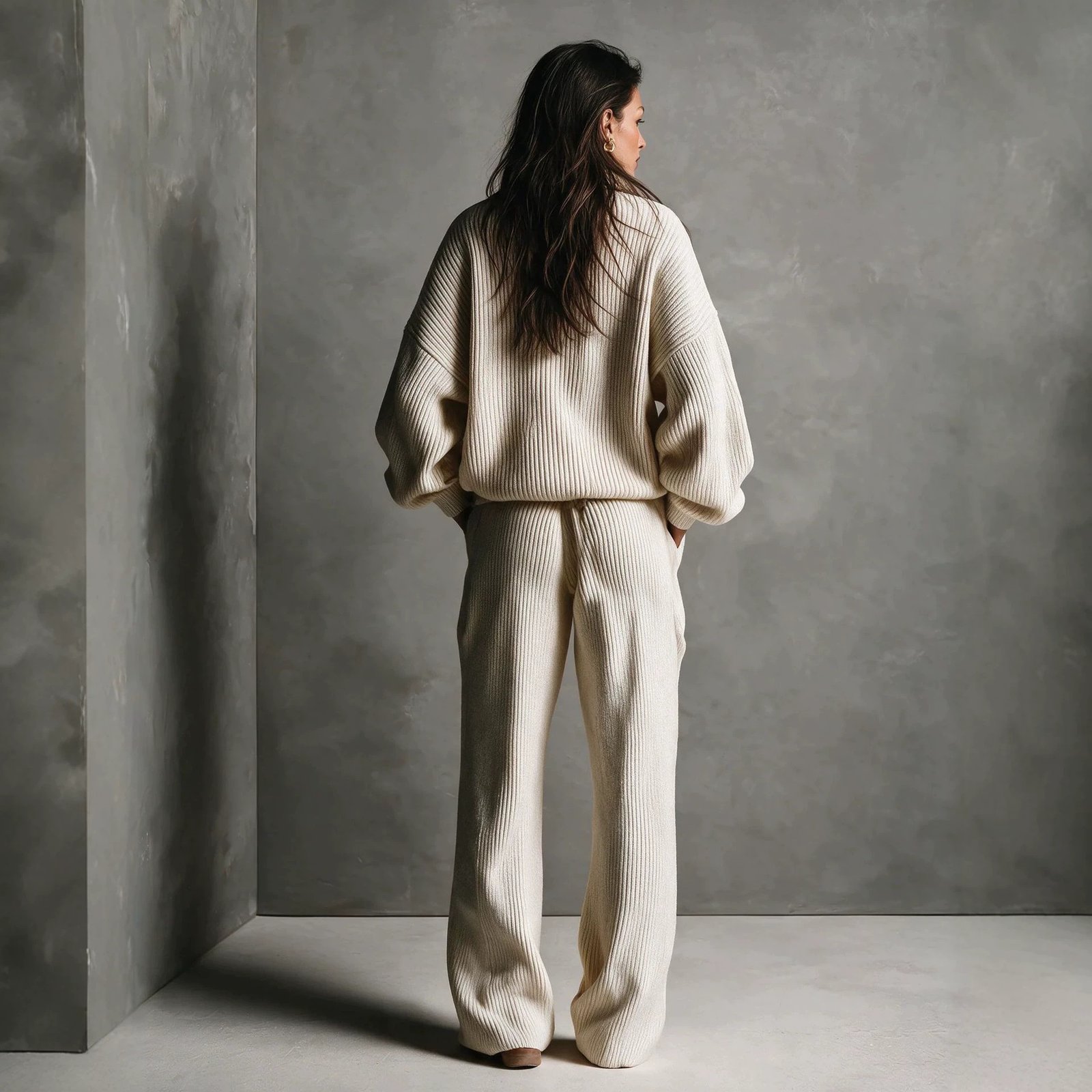 Winter Loose-fit Women's Half-zip Top Wide-leg Pants - Image 2
