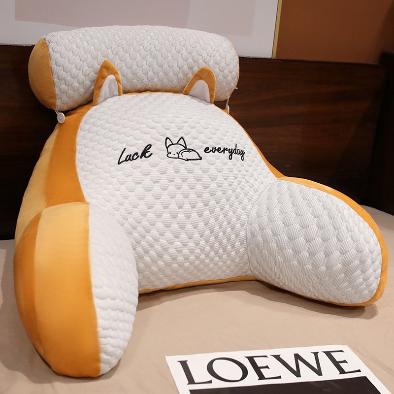 Sofa Fluffy Cushion Luncheon Pillow Triangle Reading Cushion Bedside Soft Large Backrest Lumbar Cushion Office Chair Cushion - Image 2