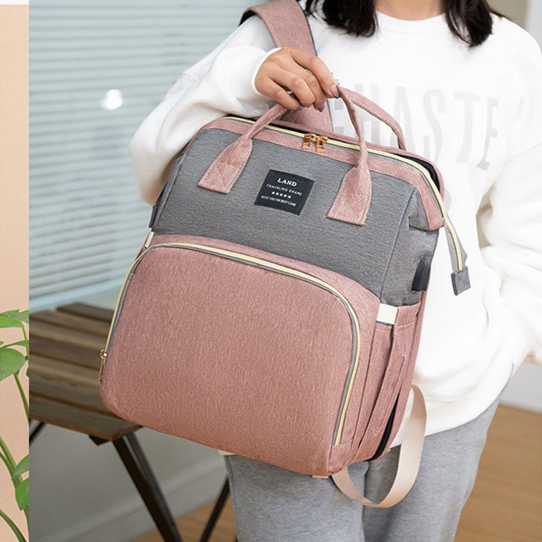Mummy Baby Crib Backpack Large Capacity Out Milk Insulated Bag Women - Image 4