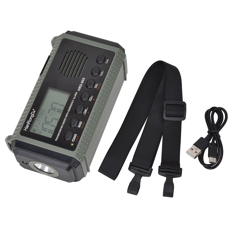 Radio disaster prevention and emergency full band radio solar charging lighting mobile portable radio - Image 5