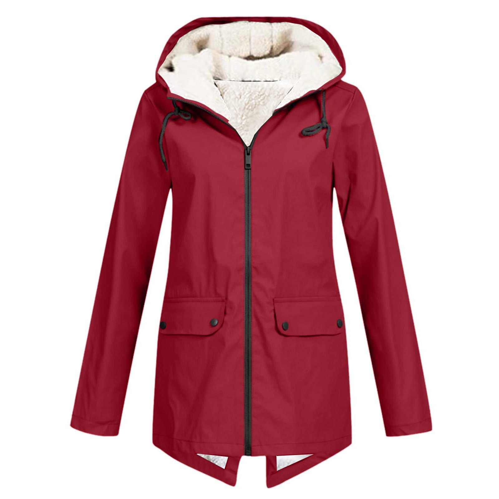 Winter Hooded Coat Fleece Padded Shell Jacket Outdoor Warm Thickened Windproof Coat For Men Women - Image 2