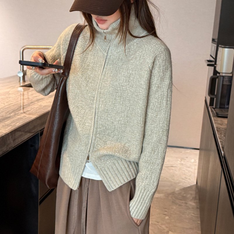 Simple Basic Solid-color Outerwear Top