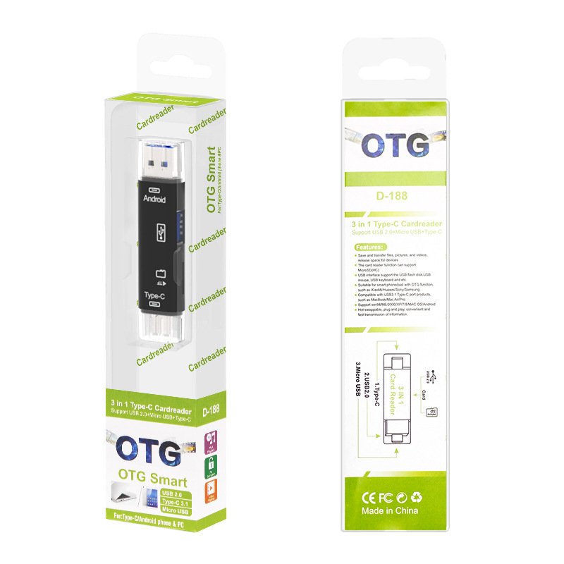 Type-C Micro USB To OTG Hub Adapter With TF Card Reader - Image 5