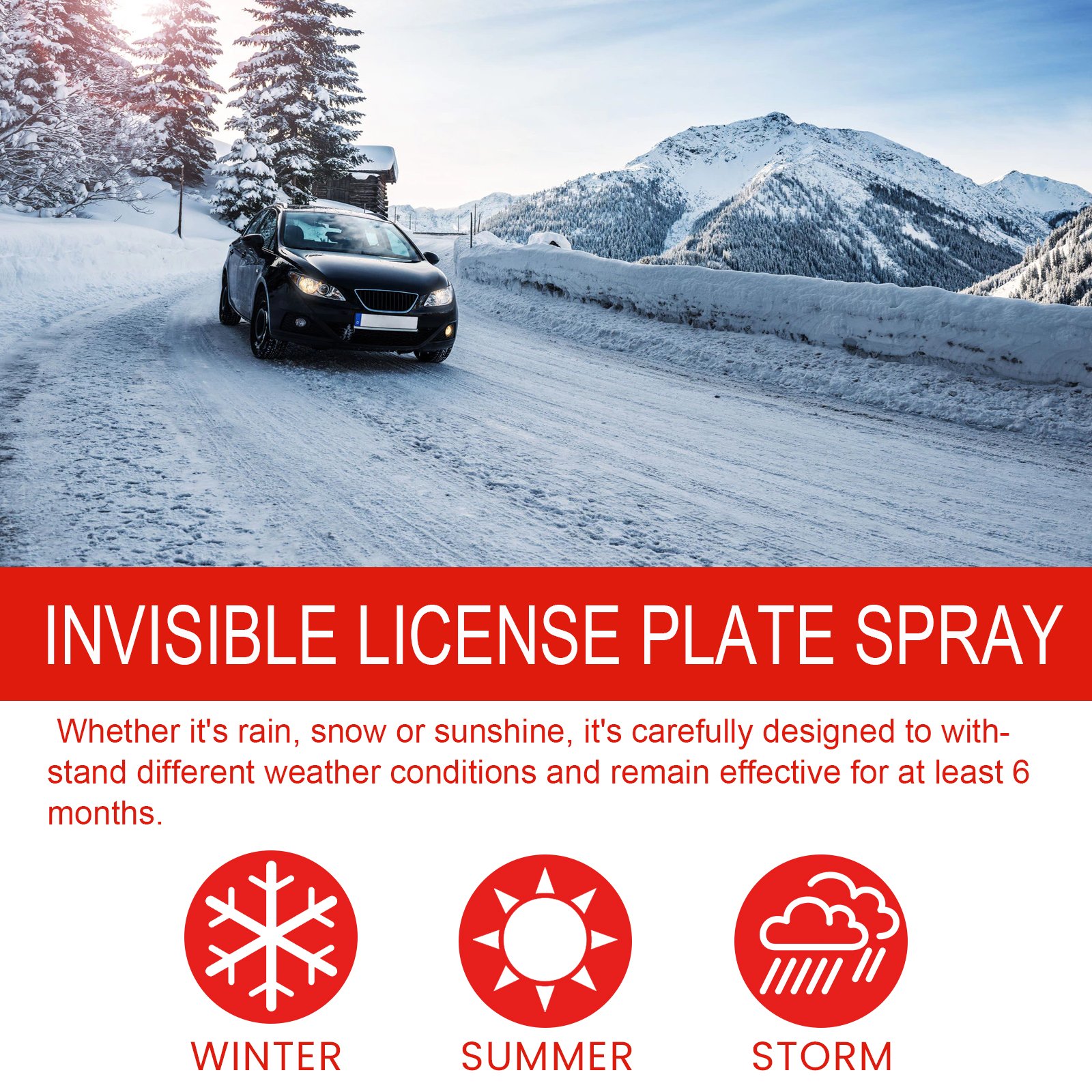 Homonth Invisible License Plate Spray, Long-Lasting And Effective Transparent Coating Invisible Defense License Plate Spray For Vehicles - Image 4