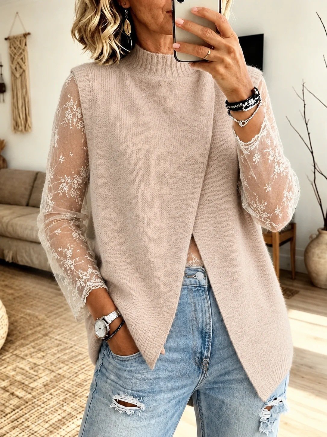 Women's Autumn And Winter Cardigan V-neck Vest - Image 6