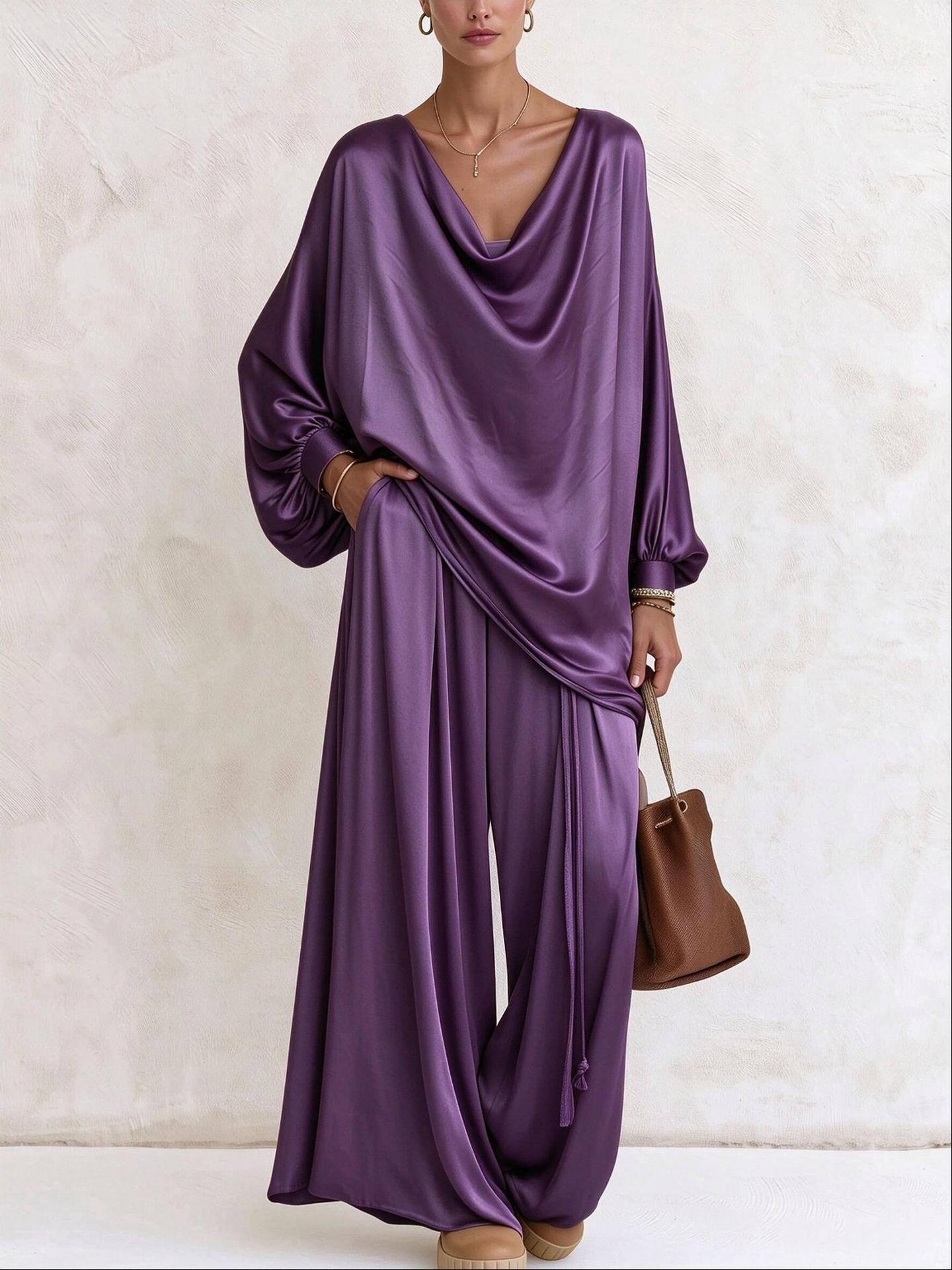 Women's Wide-leg Pants Two-piece Suit Fashion Leisure Suit - Image 7