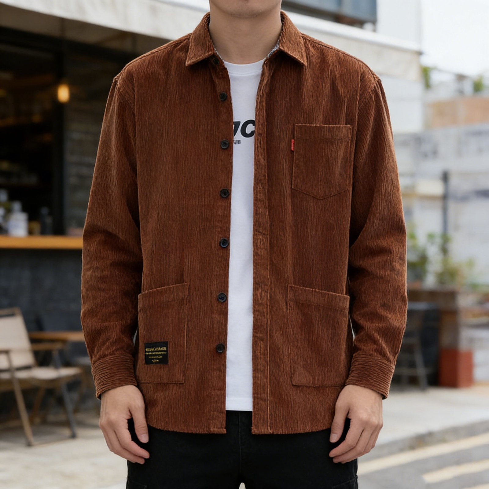 Men's Corduroy Shirt For Fall And Winter - Image 4