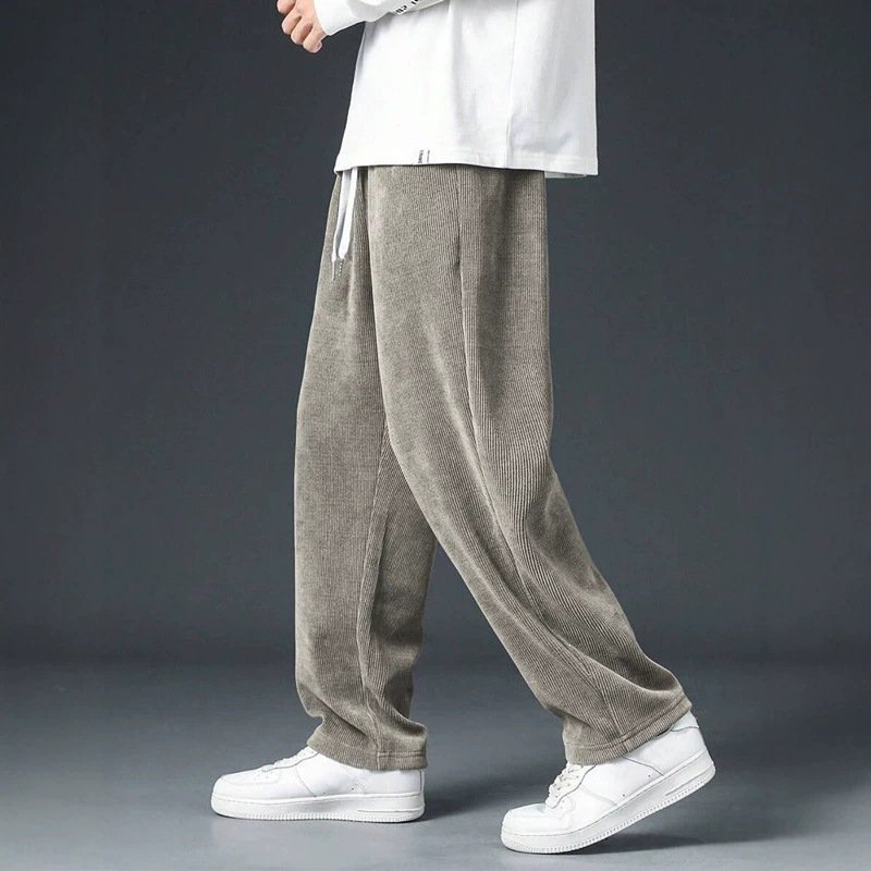 Men's Corduroy Straight-Leg Sweatpants Casual Wide-Leg Pants - Image 5