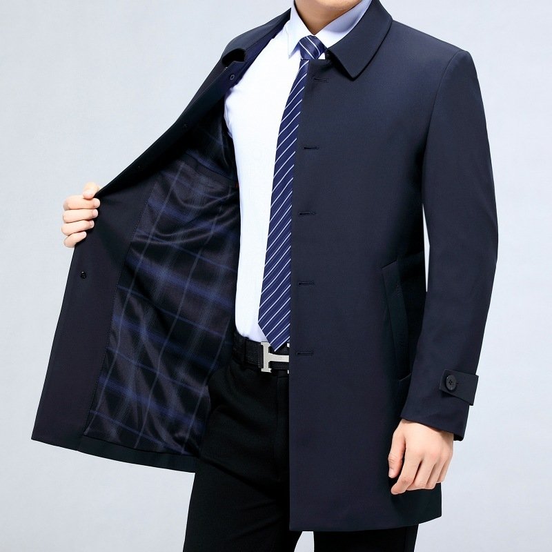 Business-casual Mens Buttoned All-match Jacket - Image 2